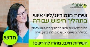 פלייר לשירות המנטורינג האישי למחפשי עבודה
